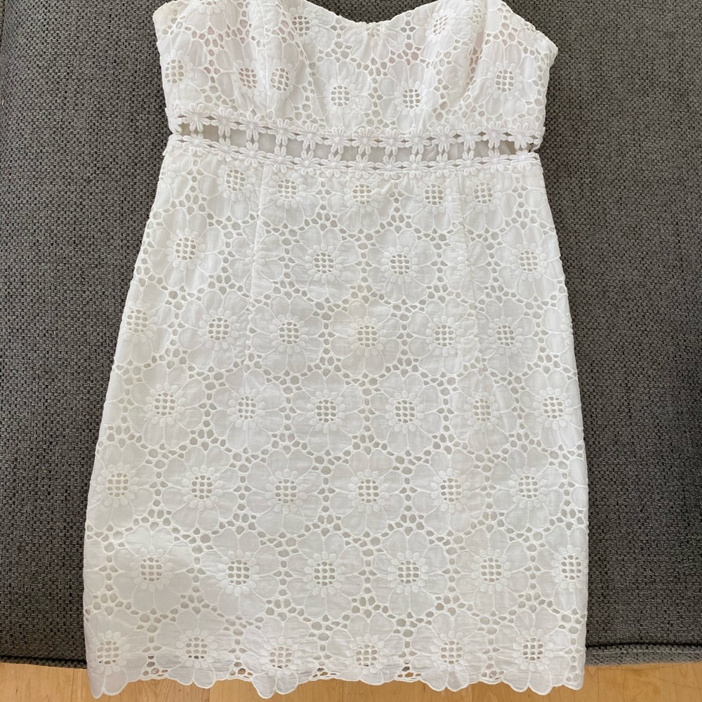 Lilly Pulitzer spaghetti strap white lace dress